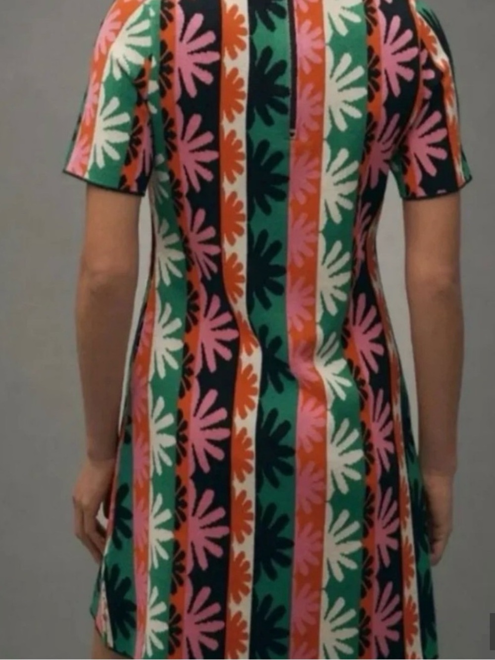 Anthropologie Nina Floral Stripe Knit Mod Dress - Picture 2 of 10